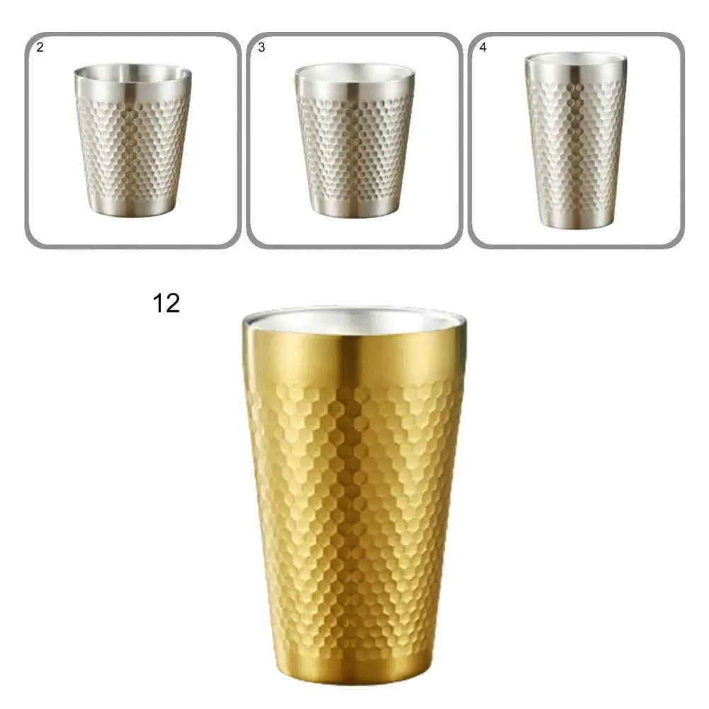 

Premium Tea Cup Wear-Resistant Stainless Steel Non-Slip Drinks Mug Beer Cup Wine Cup 175ml/300ml
