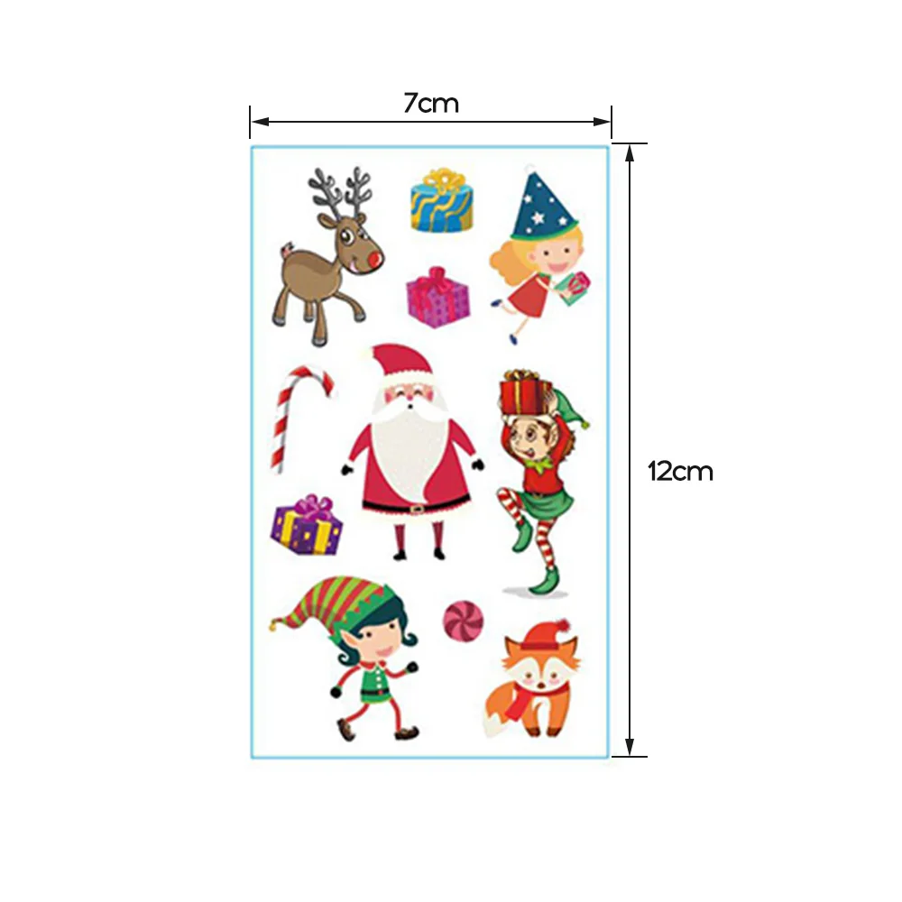 Рождественская татуировка 1 лист декоративная наклейка на тело Веселый