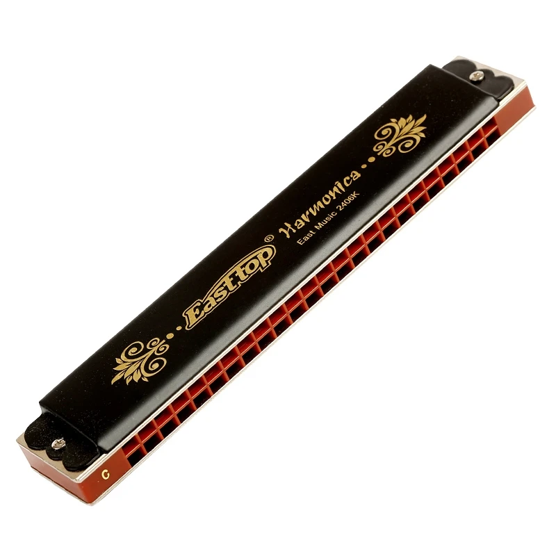 Palhetas de Bronze Easttop Tremolo Gaita Buracos Boca Órgão Abs Pente Harpa Instrumentos Musicais Chave c East Top T2406k Profissional 24
