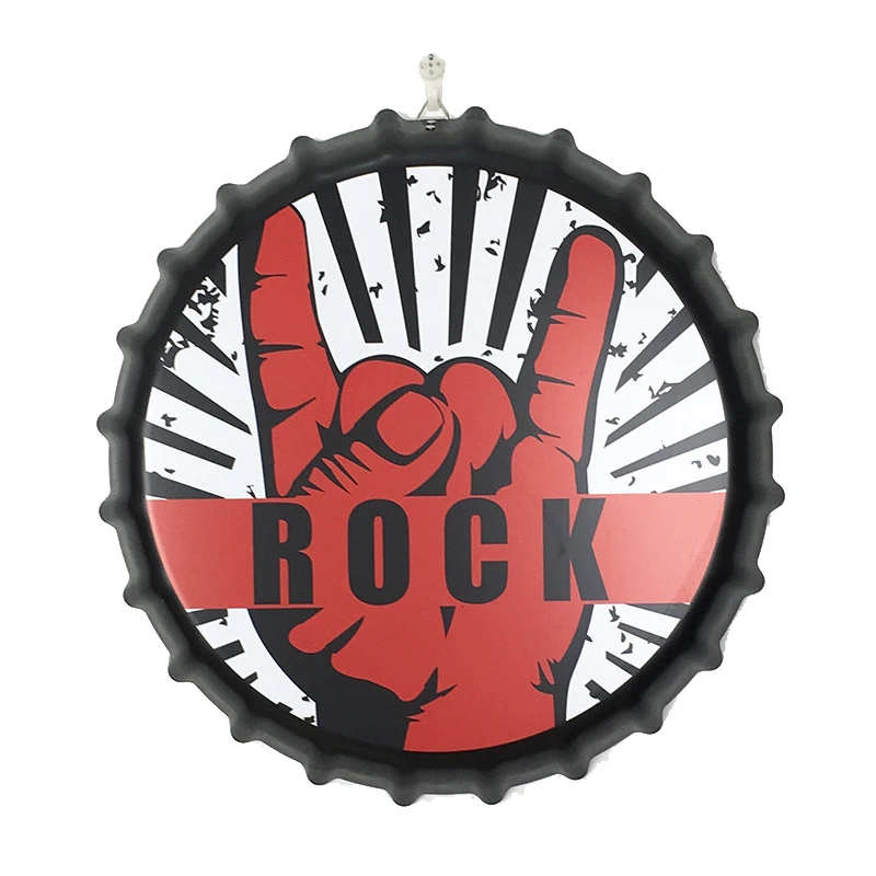 Мопс Собака камень крышка пивной бутылки жестяной знак Декор Круглый висит