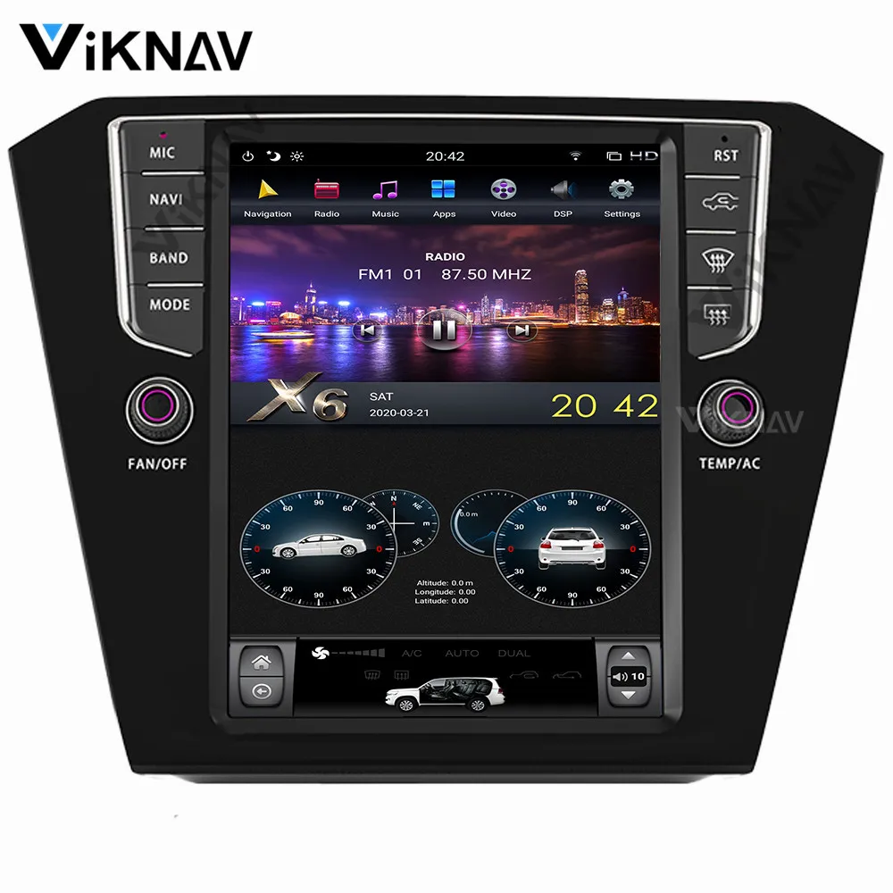 Вертикальная фотомагнитола для Volkswagen MAGOTAN 2017 android GPS навигатор мультимедийный