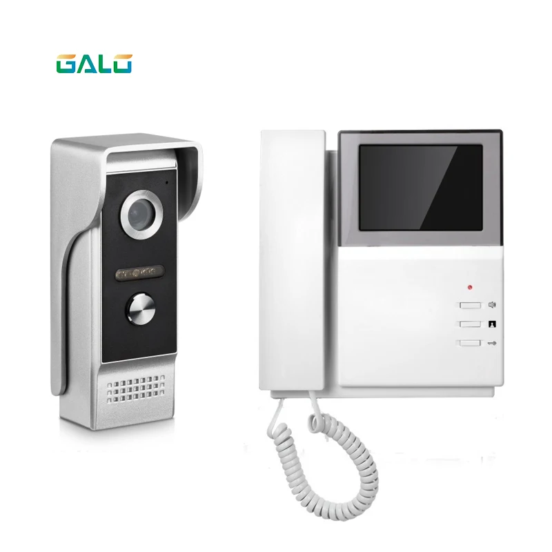 

4.3 inch color lcd handset video door phone direct-call analog apartment video intercom