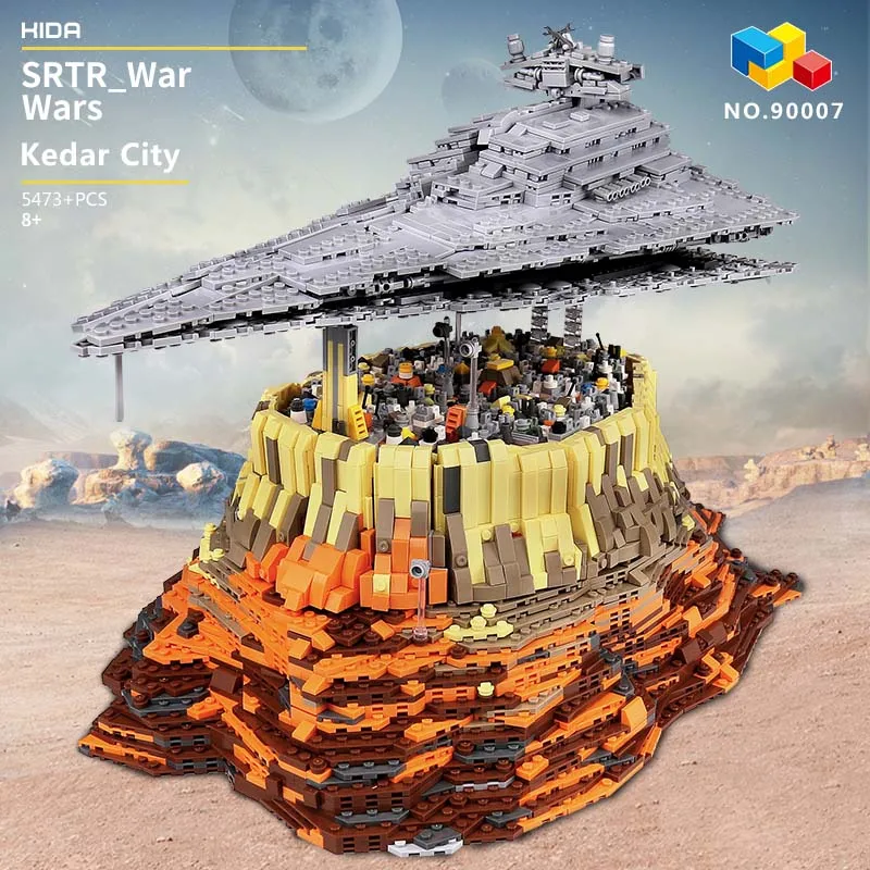 5473 шт MOC Звездный план Разрушитель Круизный корабль Империя над Jedha городской
