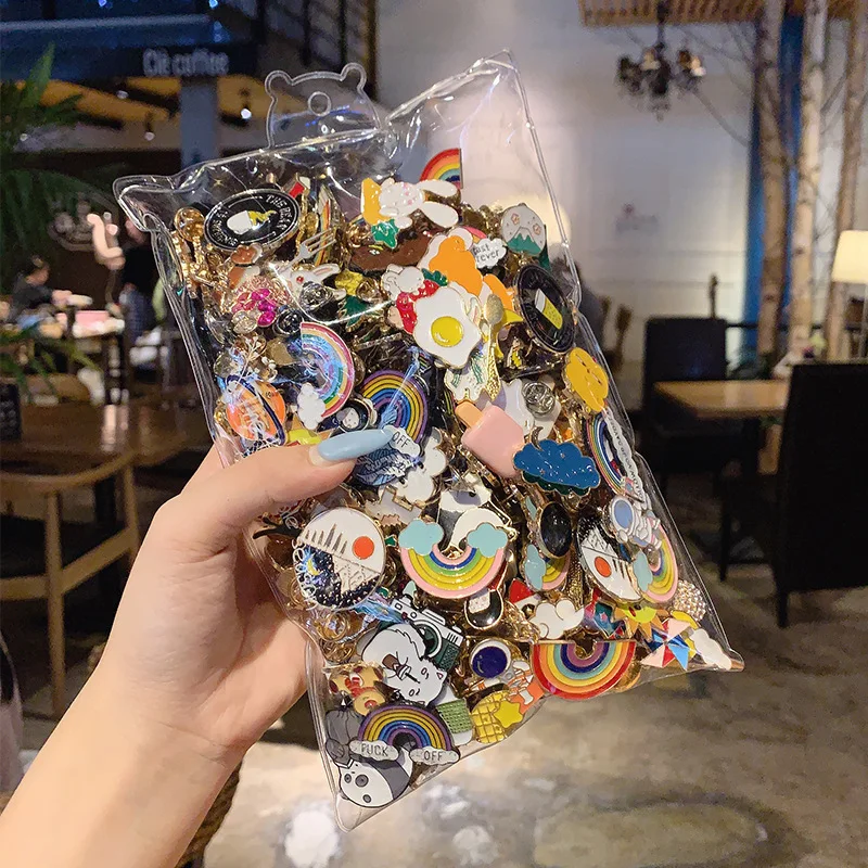 Модная Радужная эмалированная булавка Мультяшные милые фрукты еда микс броши