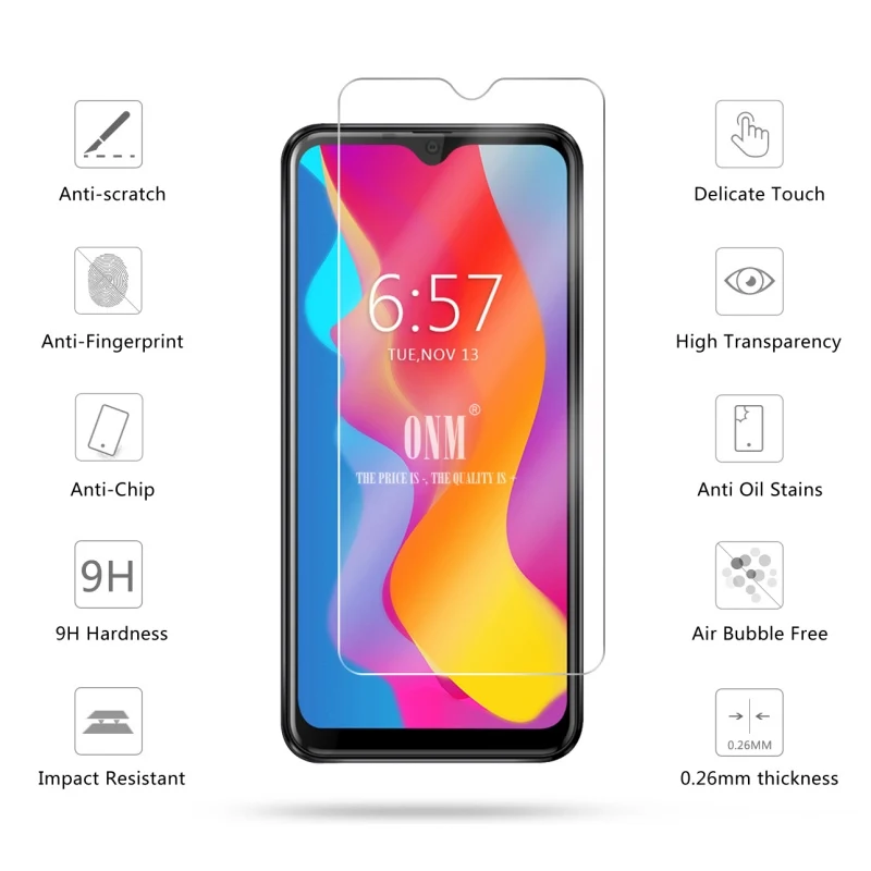2 шт закаленное стекло для Ulefone s11/S10 Pro Защитное экрана 2.5D 9H S11 защитная пленка |