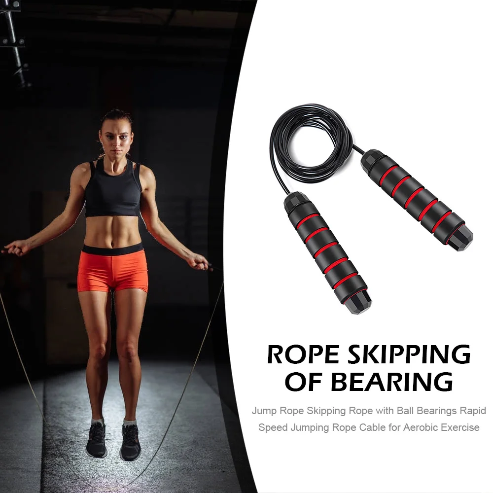 

New!!! Jump Rope Skipping Rope With Ball Bearings Rapid Speed Jumping Rope Cable For Aerobic Exercise