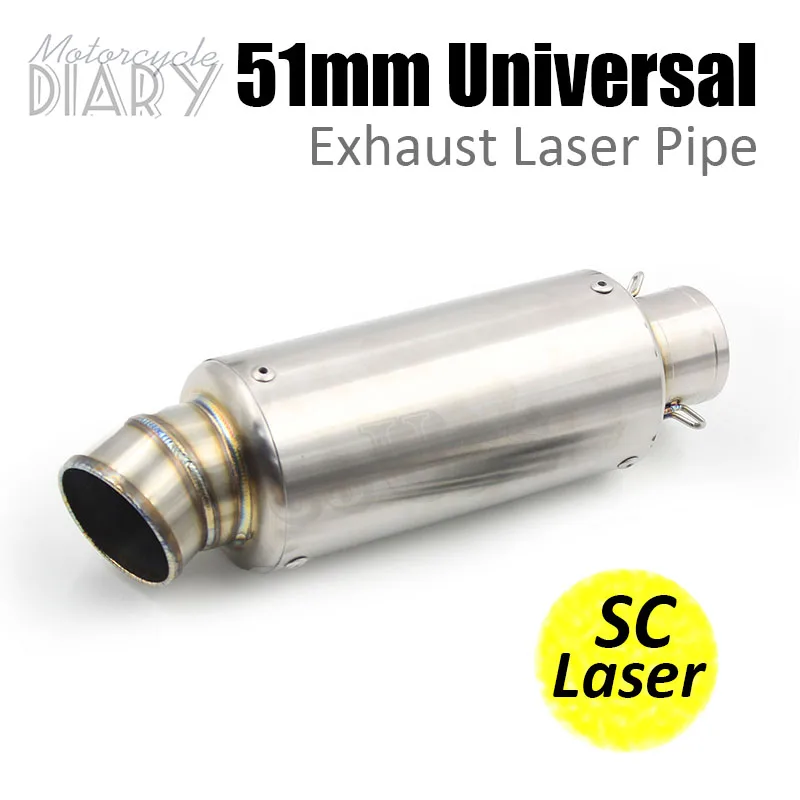 Универсальный 51 мм выхлопной глушитель Akrap для мотоцикла модифицированный трубы