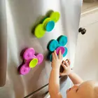 Носки для новорожденных 0-12 месяцев Детские погремушки шапочка для душа для душ Ванная комната для захвата гироскопа животных присоски Спиннер игрушка Монтессори сенсорный сенсорные игрушки