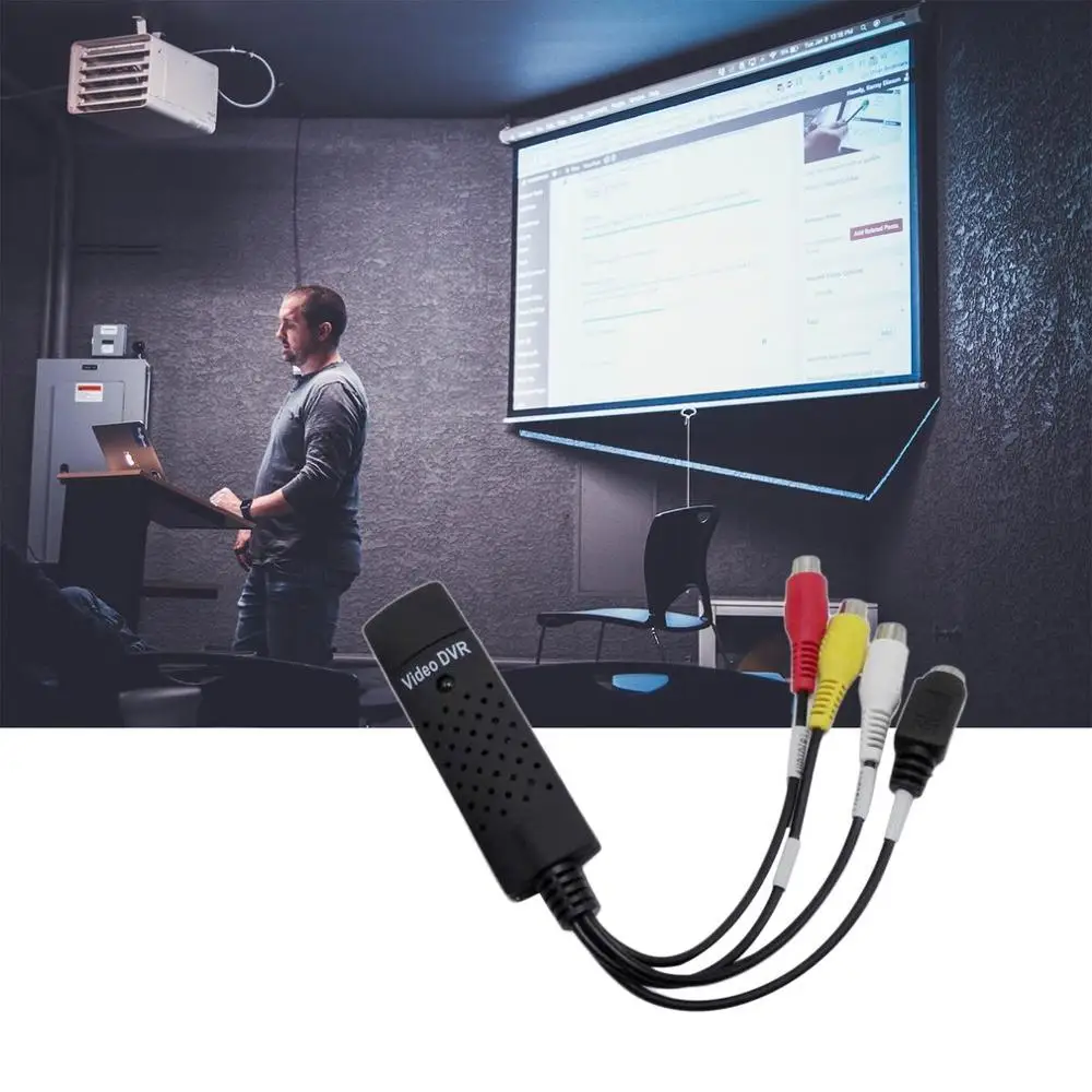 Адаптер захвата видеосигнала USB 2 0 ТВ DVD VHS DVR карта Видео устройство с поддержкой