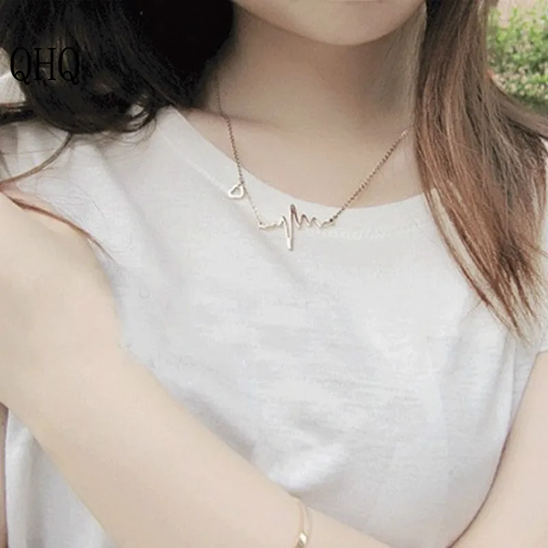 QHQ pendant necklace chain chocker heart neckless best friend titanium steel fashion female accessories jewelry gifts for women | Украшения