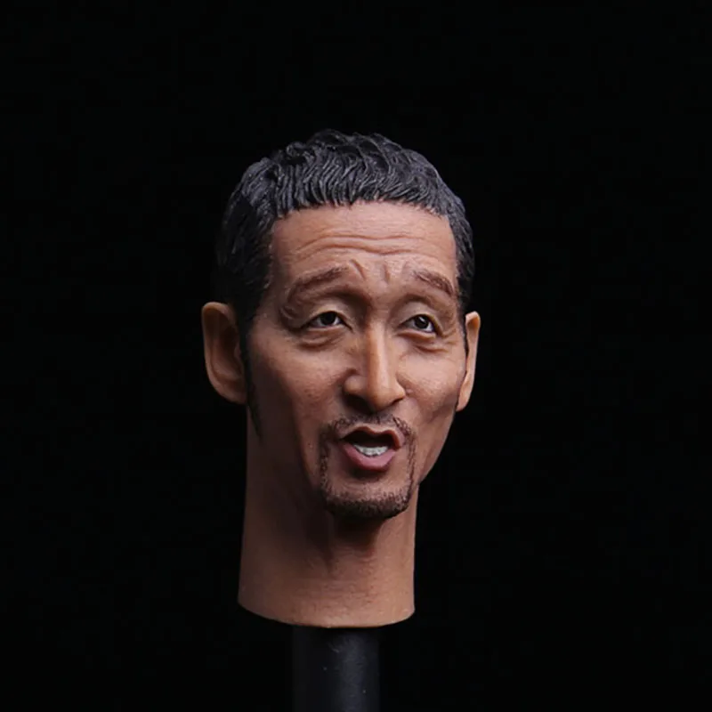 

1/6 Asian Male Soldier Funny Head Sculpt PVC Kunie Tanaka Head Carving Fit 12'' Action Figure Body