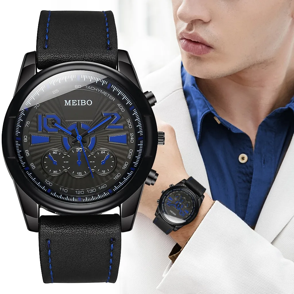 Роскошные часы для мужчин MEIBO модные креативные геометрические Reloj Saat с круглым