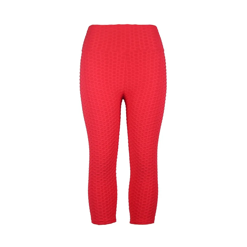 Женские текстурные леггинсы до середины икры спортивные женские штаны с высокой
