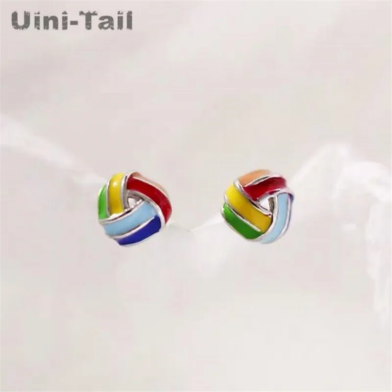 Серьги Uini-Tail из стерлингового серебра 925 пробы креативные треугольные серьги