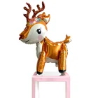 1 шт., милые 4D шары оленя, прогулочные олени, воздушные шарики в виде животных на Рождество, вечерние украшения для детей, украшения на день рождения, игрушки оленя, фольга, Глобус