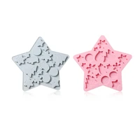 christmas silicone mold five pointed star snowflake shape chocolate mold childrens food supplement cake decoration baking tool