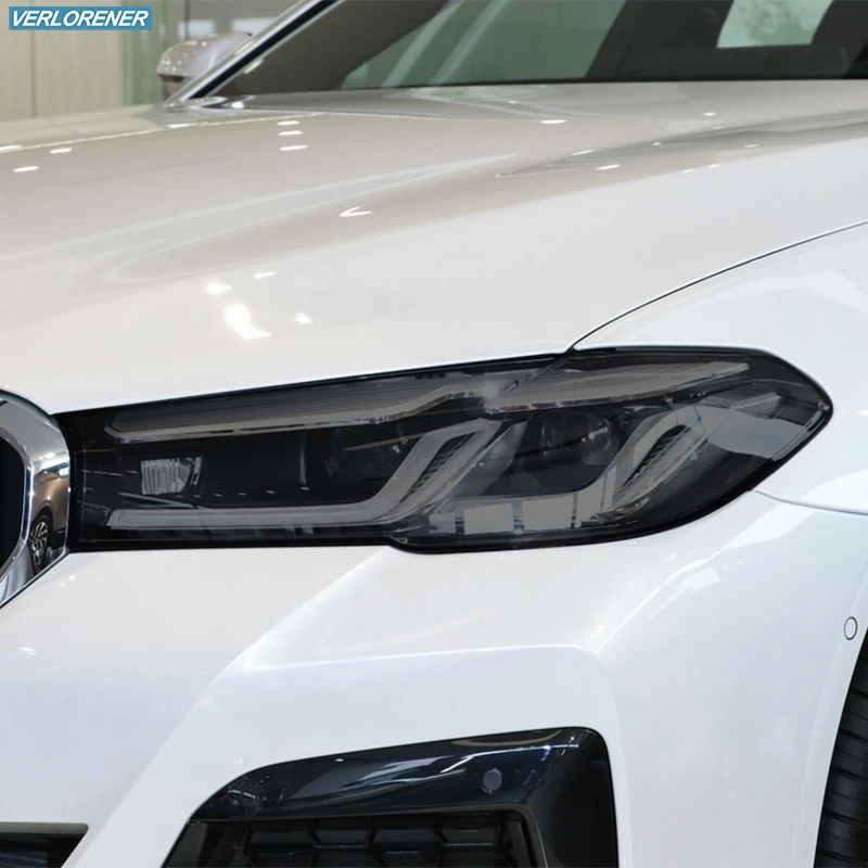 Car Headlight Protective Film Smoked Black Tint Vinyl Transparent TPU Sticker For BMW 5 Series G30 G31 M5 Facelift 2021 2022 Car Headlight Protective Film Smoked Black Tint Vinyl Transparent TPU Sticker For BMW 5 Series G30 G31 M5 Facelift 2021 2022