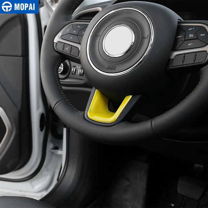 MOPAI ABS украшение для салона автомобиля на руль накладка наклейки Jeep Renegade 2015 + Compass