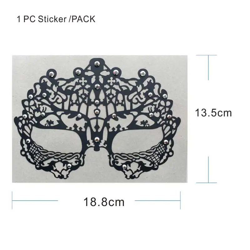 PFS03 1 шт. легко наносится черные кружева с наклейкой стразы отлично подходит для