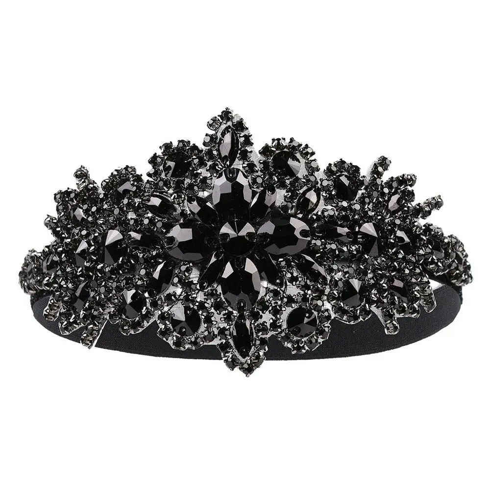 Повязка на голову женская с кристаллами элегантный головной убор ручной работы