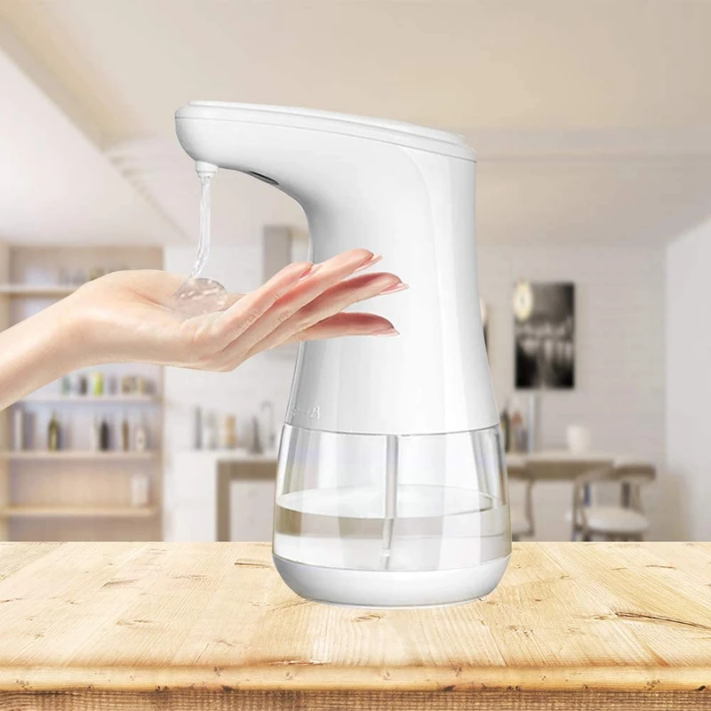 

WSFS Hot Automatic Liquid Hand Soap Dispenser - 12.2 Fl.Oz Contactless Countertop Soap Dispenser Sensor Bottle for Home Bathroom