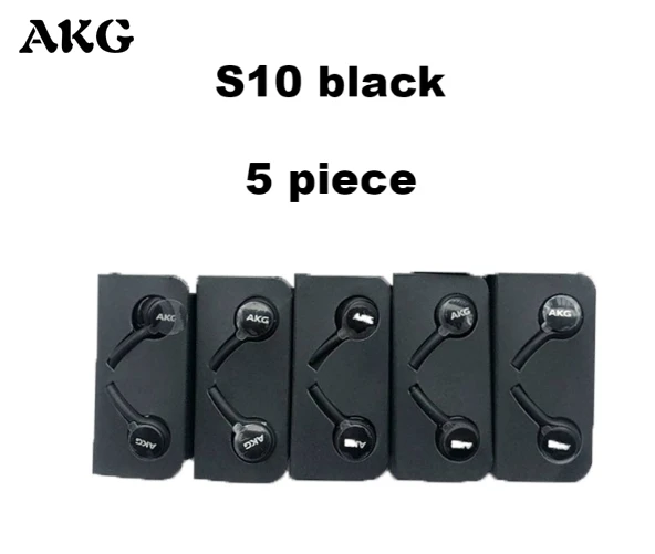AKG Наушники EO-IG955 оптoвaя прoдaжa 5/10/20/50 шт наушники с микрофоном Проводная гарнитура для SAMSUNG Galaxy S10 S10+ S9 S8 S7 смартфон - Цвет: S10 black 5 piece