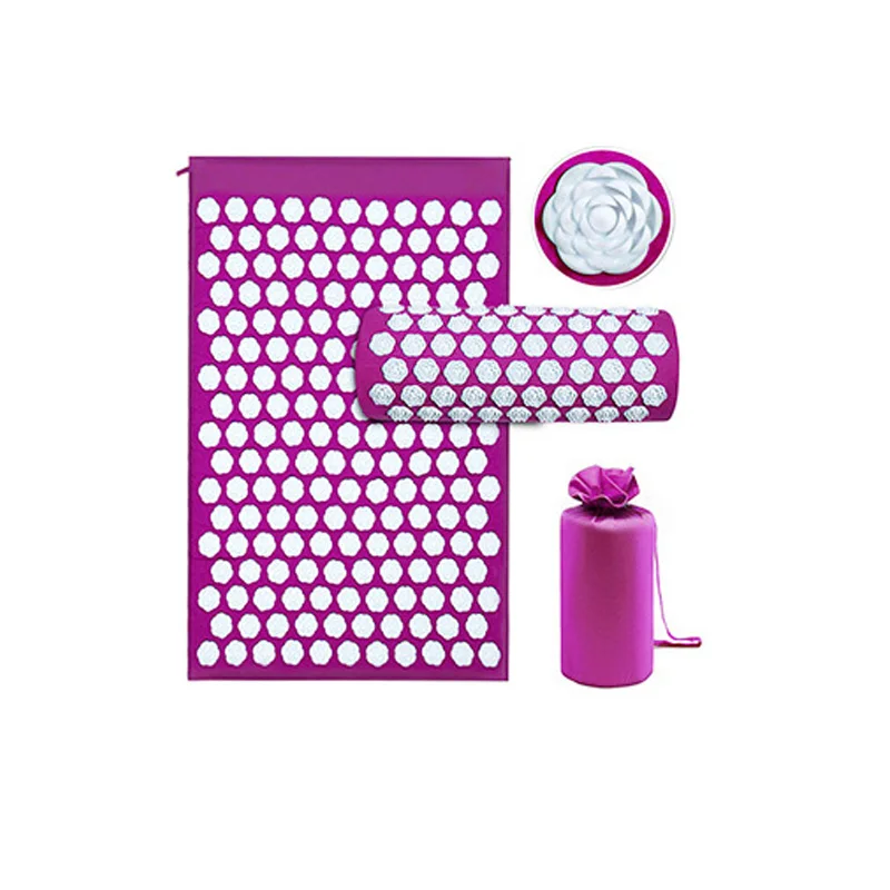 

3Pcs Head Neck Massager Cushion Acupressure Yoga Mat Relieve Stress Back Body Pain Spike Mat Acupuncture Massage Pillow