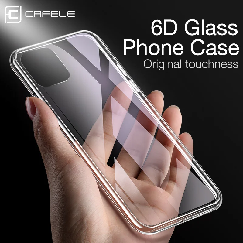 Cafele for iPhone 11 Pro Max Transparent Tempered Glass and TPU Edge Case Ultra Thin Protective Cover pro |