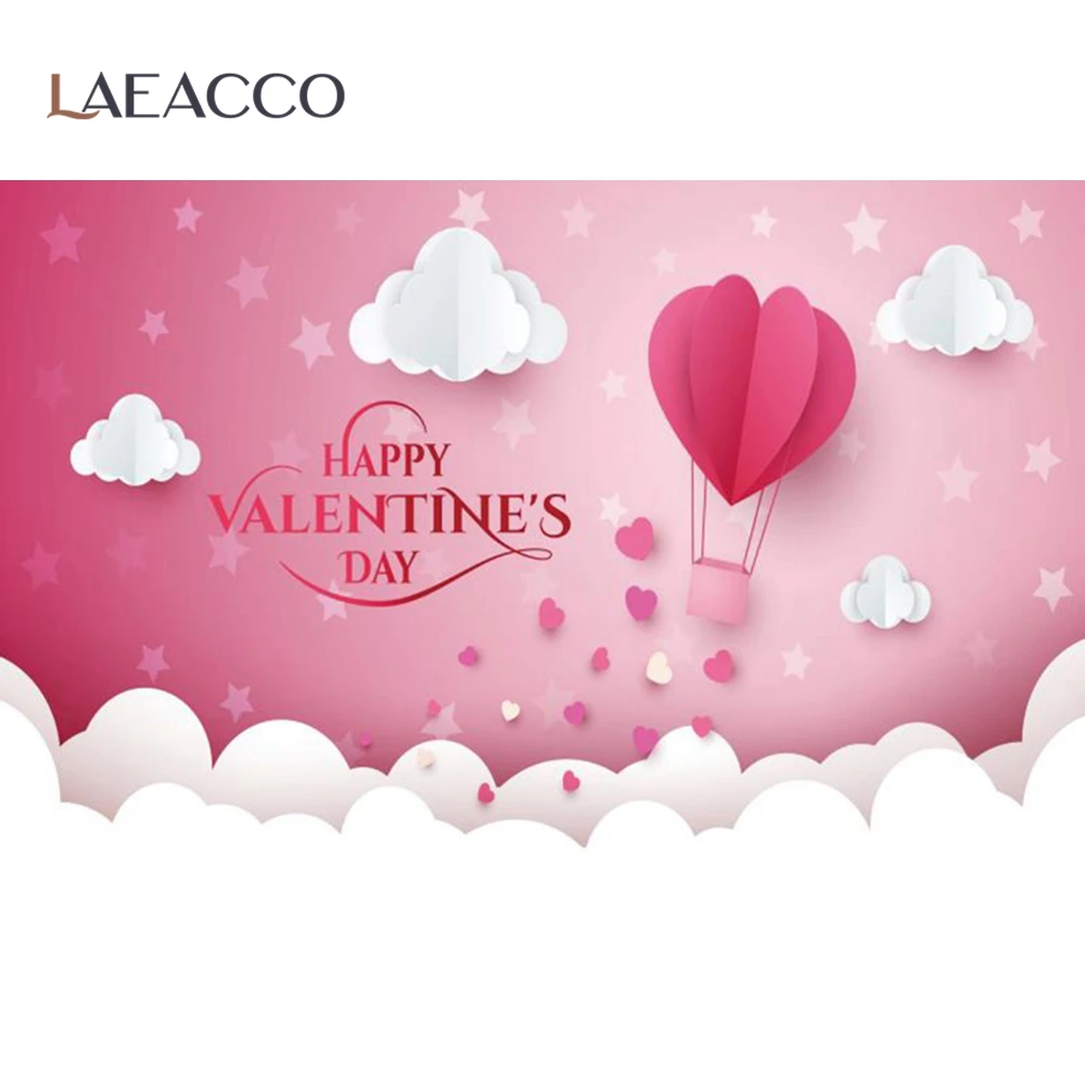 

Laeacco Red Heart Balloons Basket Cloud Birthday Party Baby Cartoon Photo Backdrops Photographic Backgrounds For Photo Studio