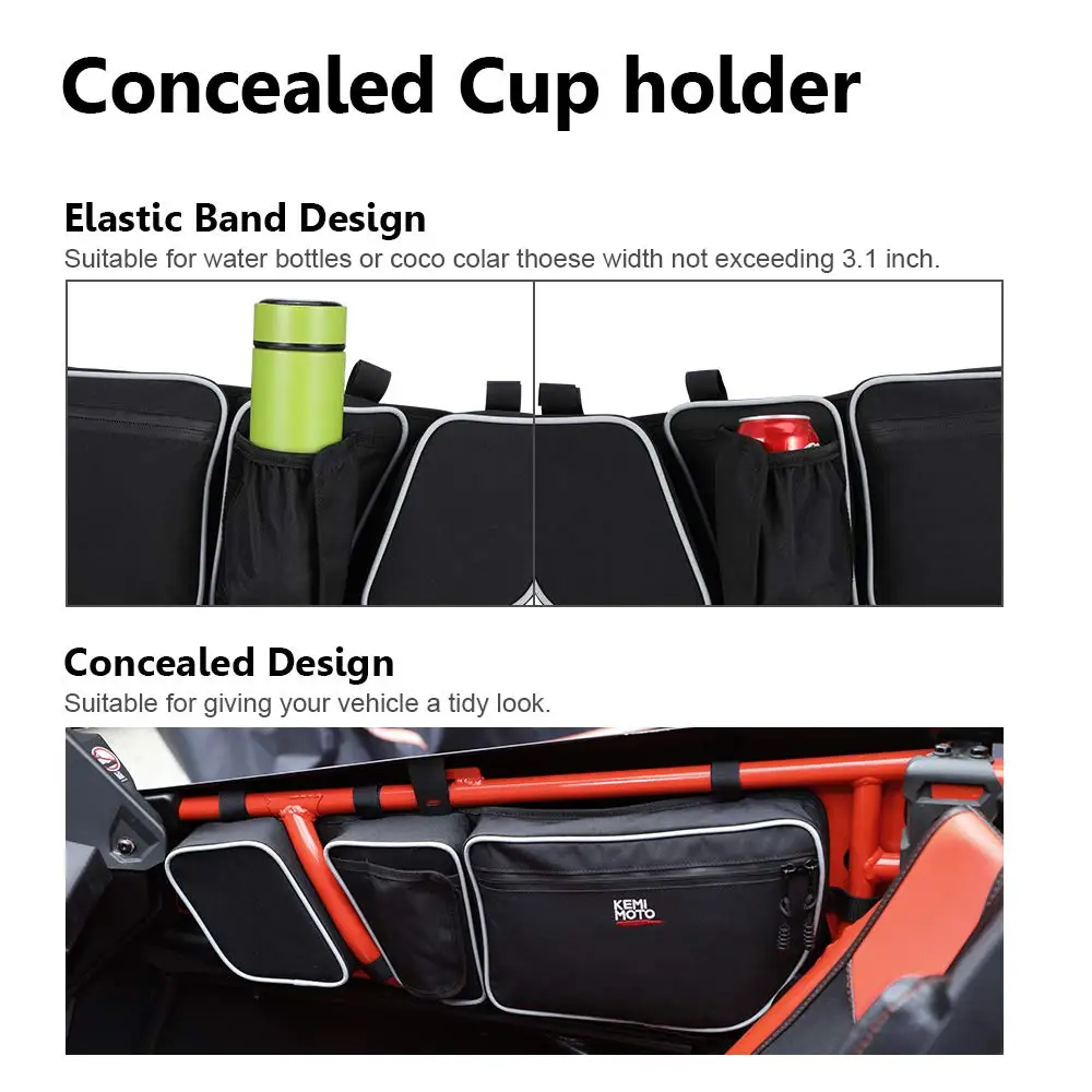 

UTV Side Knee Pad Overhead Bag Storage Door Bag For Can Am Maverick X3 R Canam Max R 4x4 Turbo DPS 2017-2021 #715004275