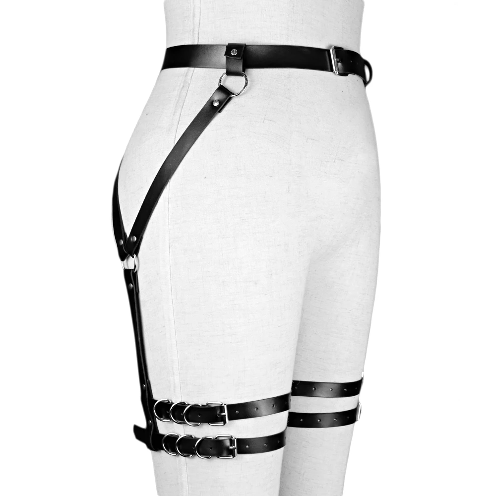 

B.CYQ ZSexy Women Garters Leather Harness Goth Belts Body Bondage Cage Punk Sculpting Harness Waist Erotic Straps Leg Suspenders