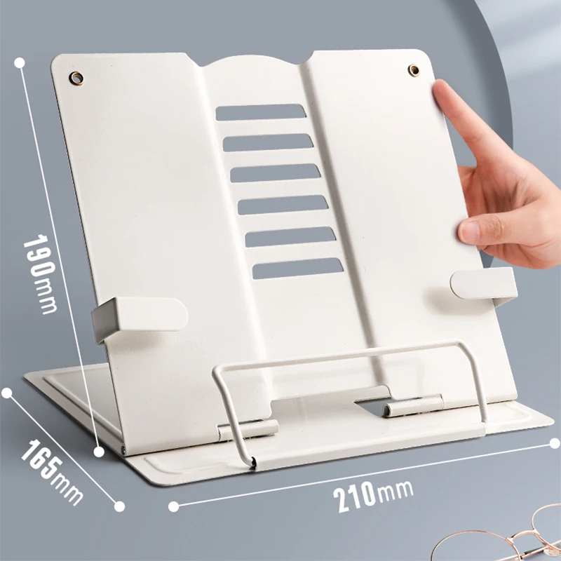 2021 Adjustable Portable Metal Adjustable Reading Book Holder Support Document Shelf Bookstand Tablet Music Score Recipe Stand