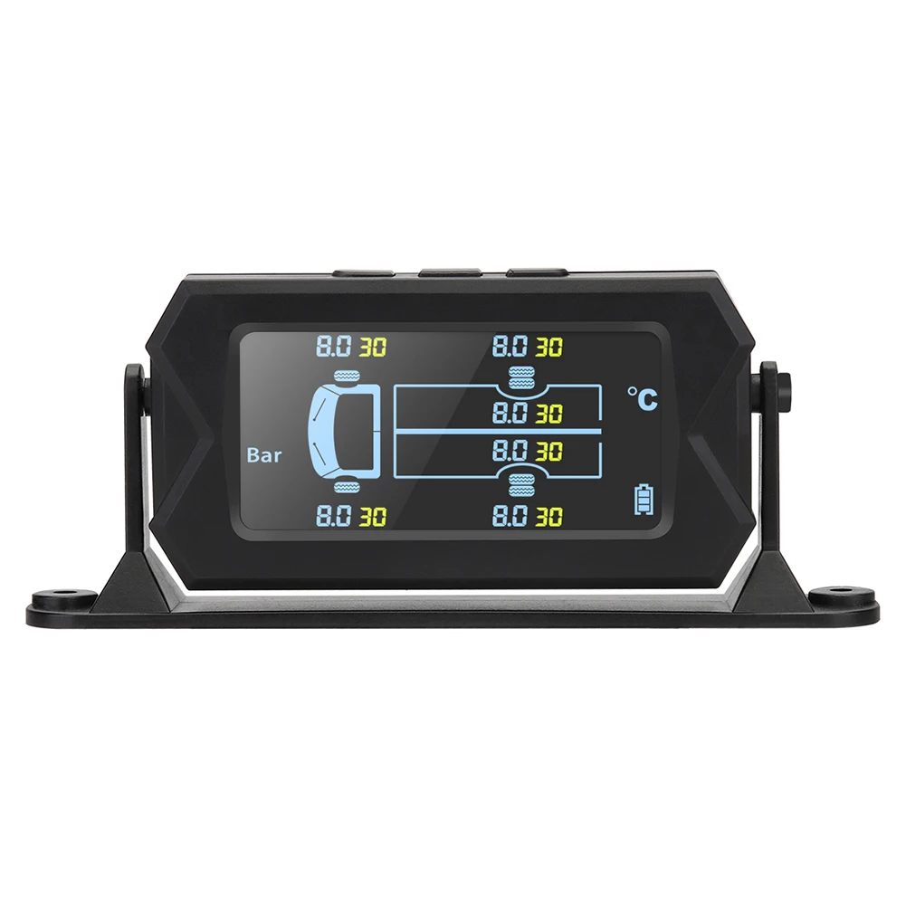 

Solar RV Truck TPMS with 6 External Sensor Tire Pressure Monitoring Alarm System Car Tire Pressure Alarm Monitor System
