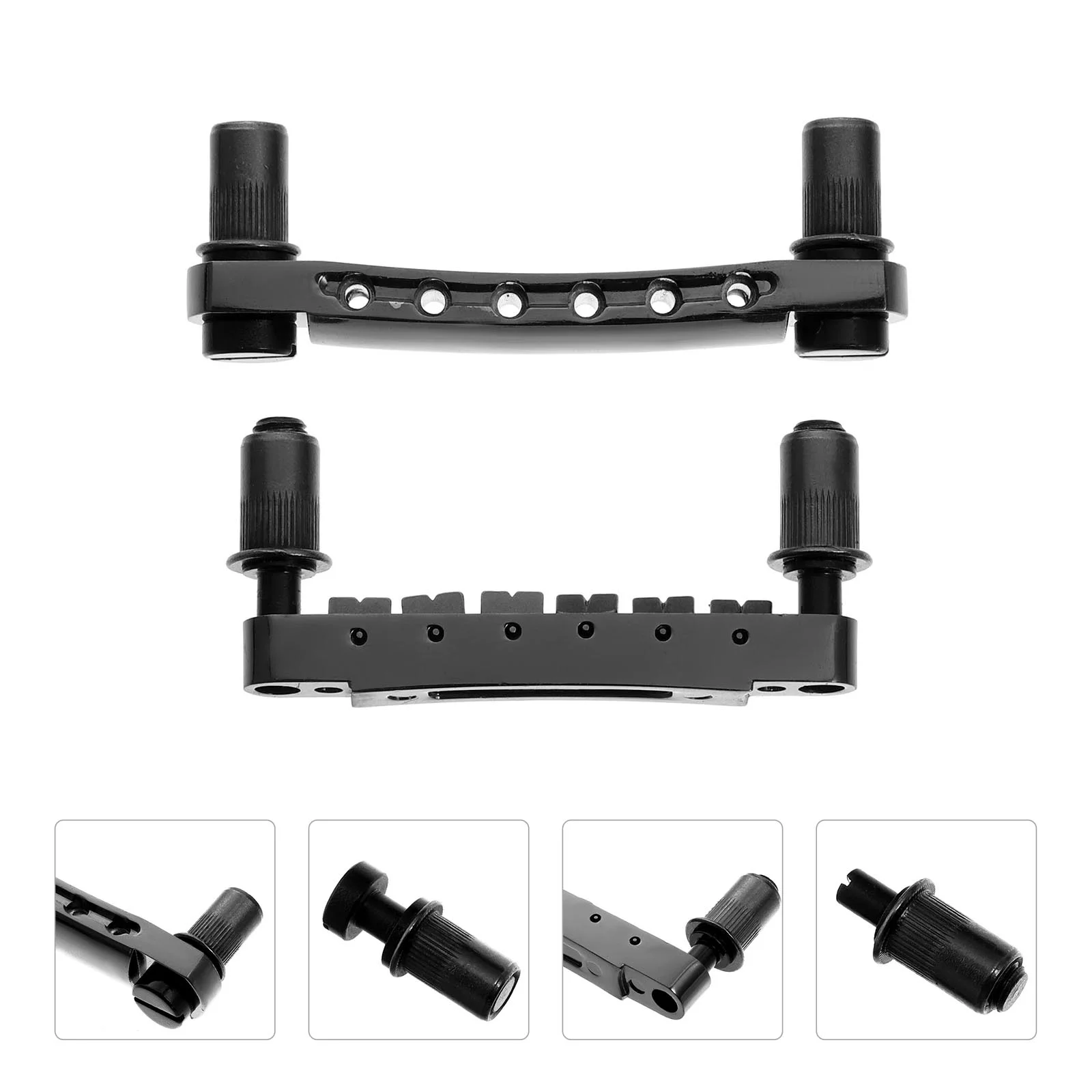 

1 Набор практичных мостов для электрогитары, 6-струнные LP аксессуары для ремонта гитары (черные)