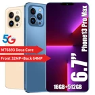 Оригинальные телефоны Android, смартфон, сотовый телефон 6,5 дюйма, две SIM-карты, камера, телефон 4G, мобильный телефон, разблокировка распознаванием лица