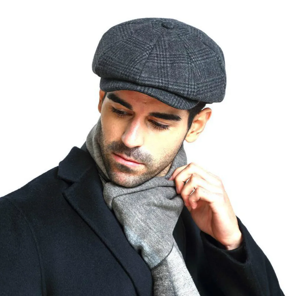 

Man's Hats Reported Bonnet Painter Cap Thick Warm Middle-Aged Wool Cotton 2019 New Fashion