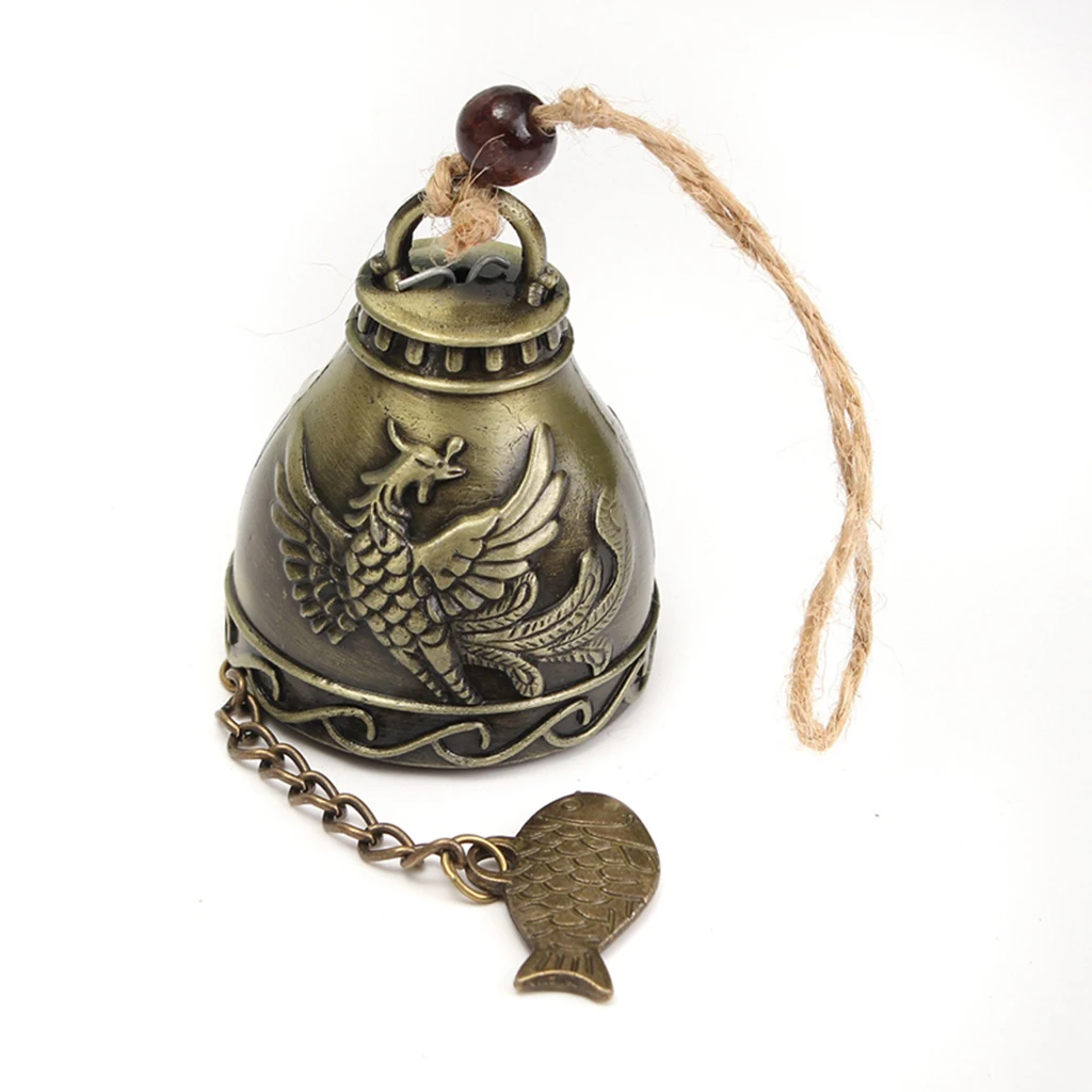 Старинные металлические ветряные колокольчики китайские дракон Будда фэншуй на