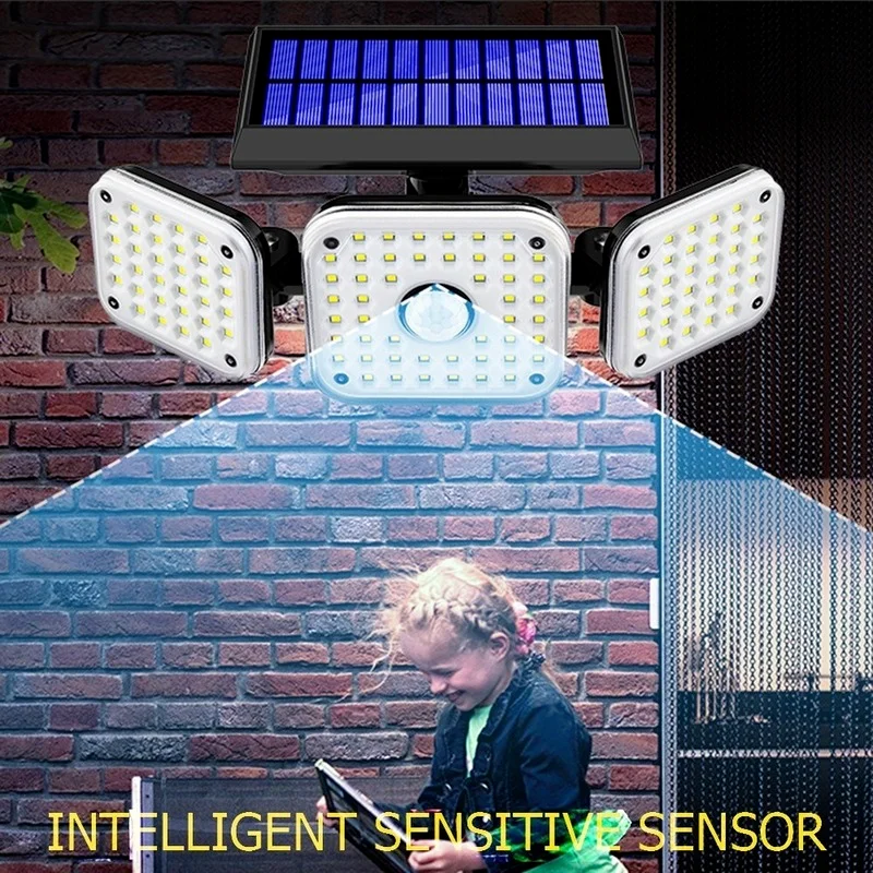 Супер яркий солнечный светильник 120 Led IP65 водонепроницаемый наружный внутренний