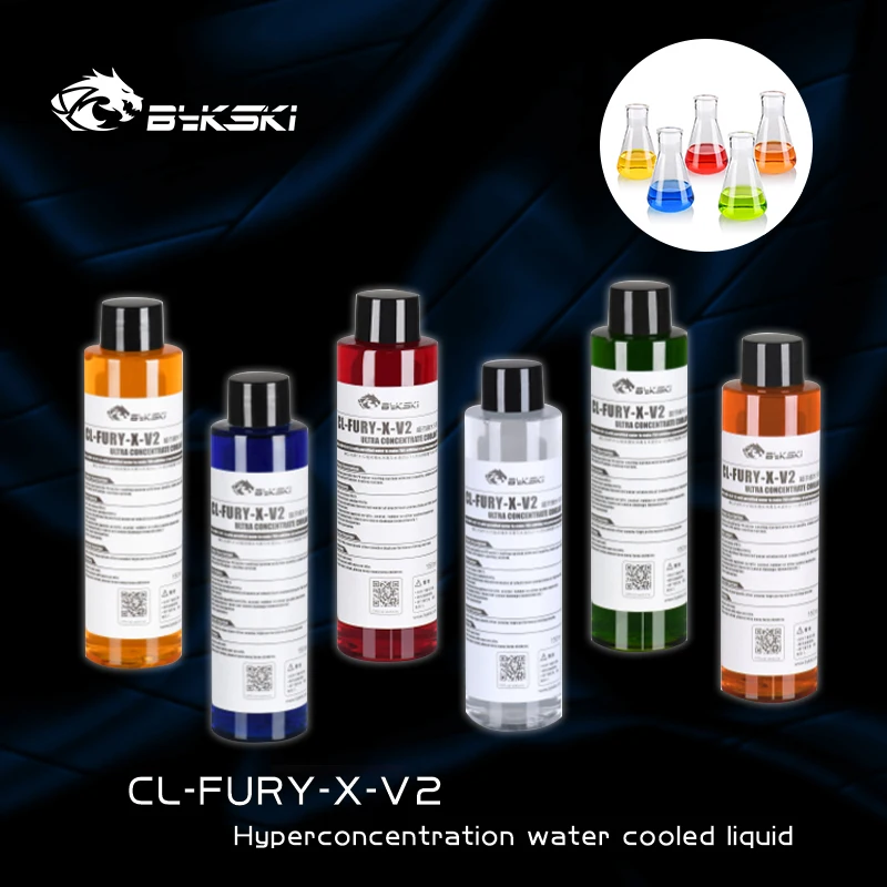 

Bykski PC Water Cooling Liquid,Computer System Special Water Coolant, Water-cooled Thermal Fluid 150ML,Multi Colors CL-FURY-X-V2