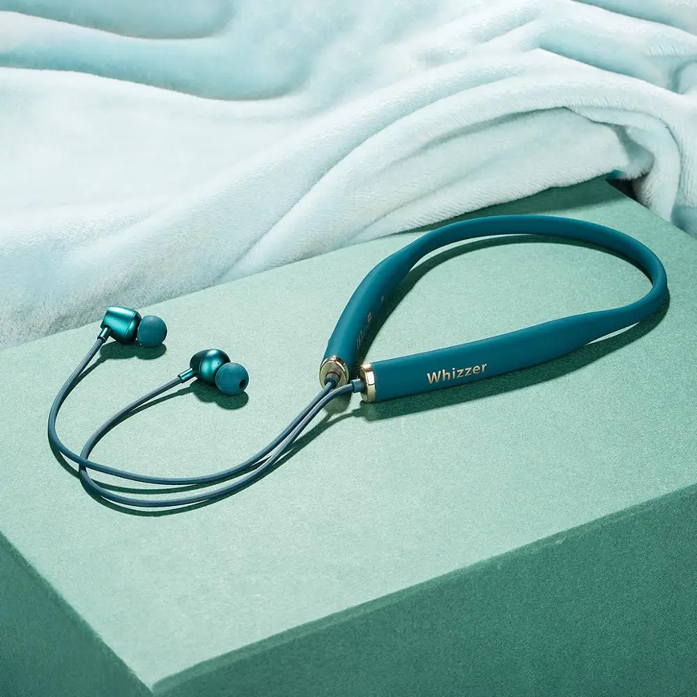 Neckband Earphones AM1E Wireless Earbuds Bluetooth 5.0 Support Qualcomm aptX & AAC HD Bluetooth Compatible IOS Android with Mic