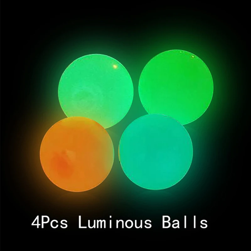 

Stick Wall Ball Glowing Globbles Fidget Toy Squash Xmas Sticky Target Ball Stress Ball Decompression Throw Novelty Kids Gift