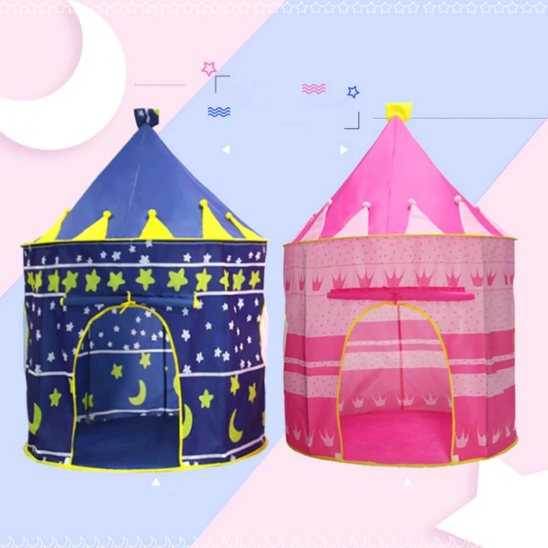 

Play Tent Foldable Prince Children Boy Cubby Play House Outdoor Castle
