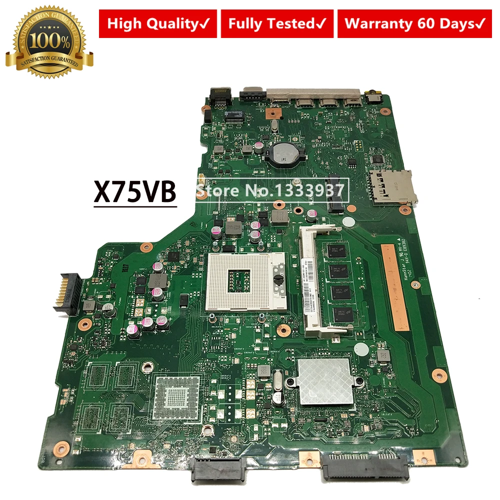 X75VB материнская плата REV: 2 0 для ASUS X75VC X75VD X75V X75A X75A1 Материнская ноутбука