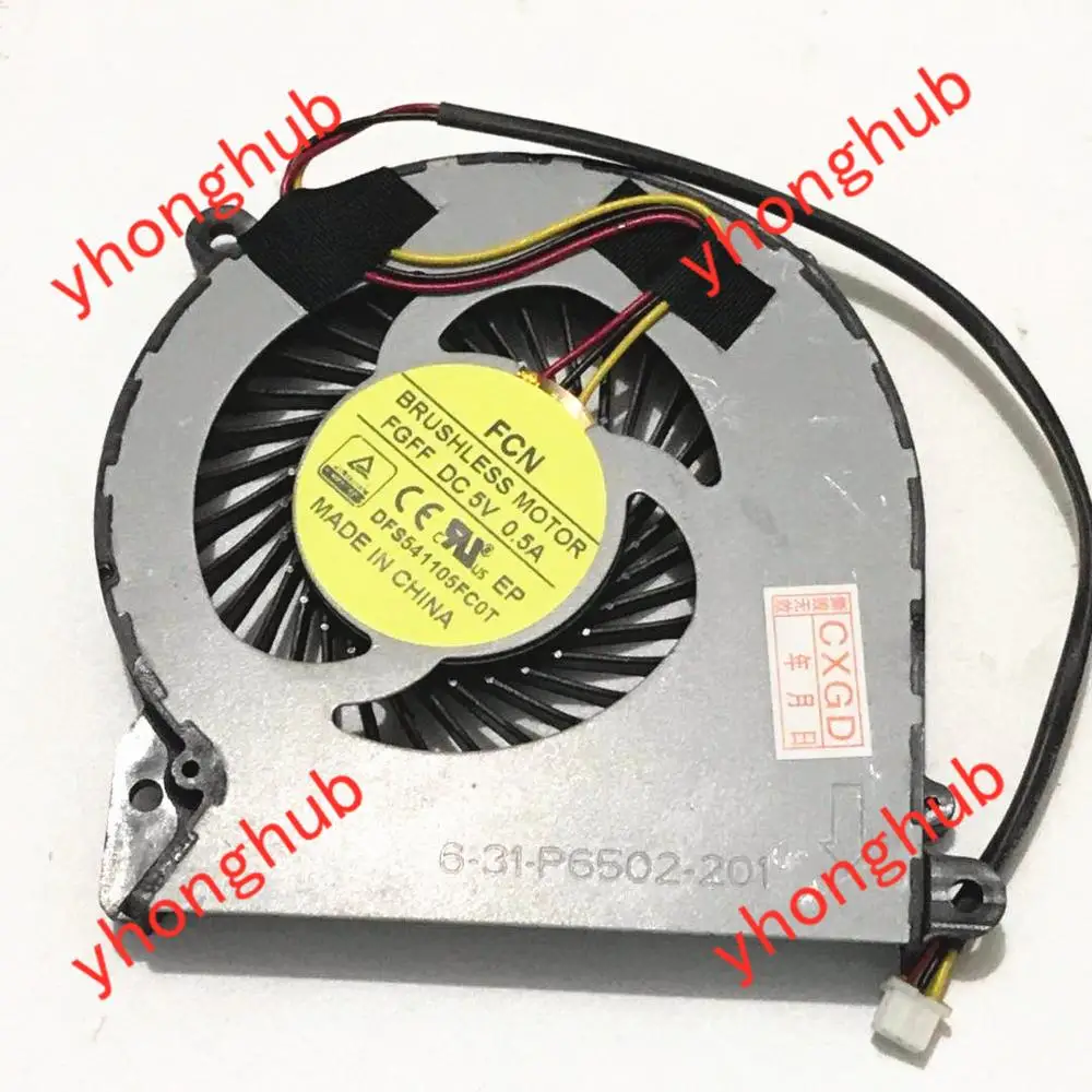 Дтс DFS541105FC0T FGFF FGFG DC 5V 0.5A 3 жильный Сервер вентилятор охлаждения ноутбука|Кулеры и