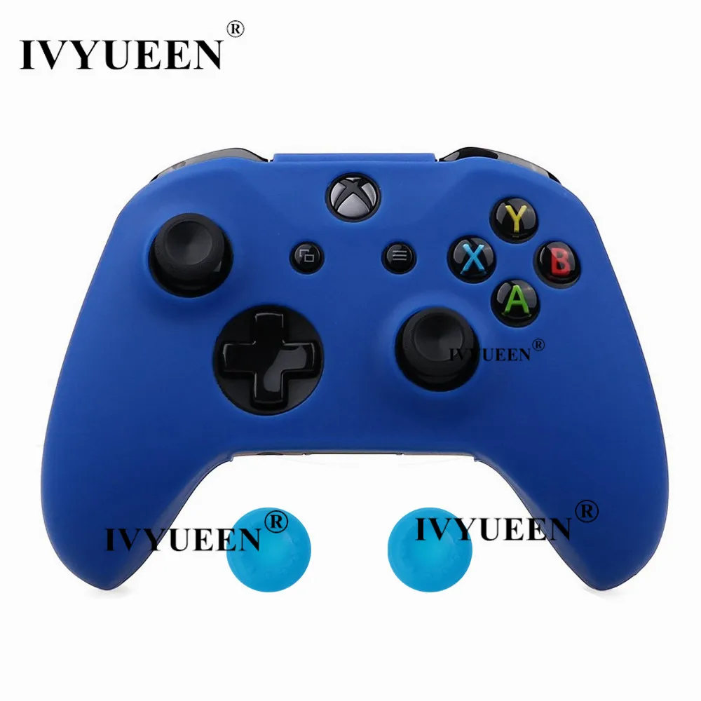 Синий Силиконовый защитный чехол-накладка IVYUEEN для microsoft Xbox One X S Slim с джойстиком для джойстика для Xbox - Цвет: Синий