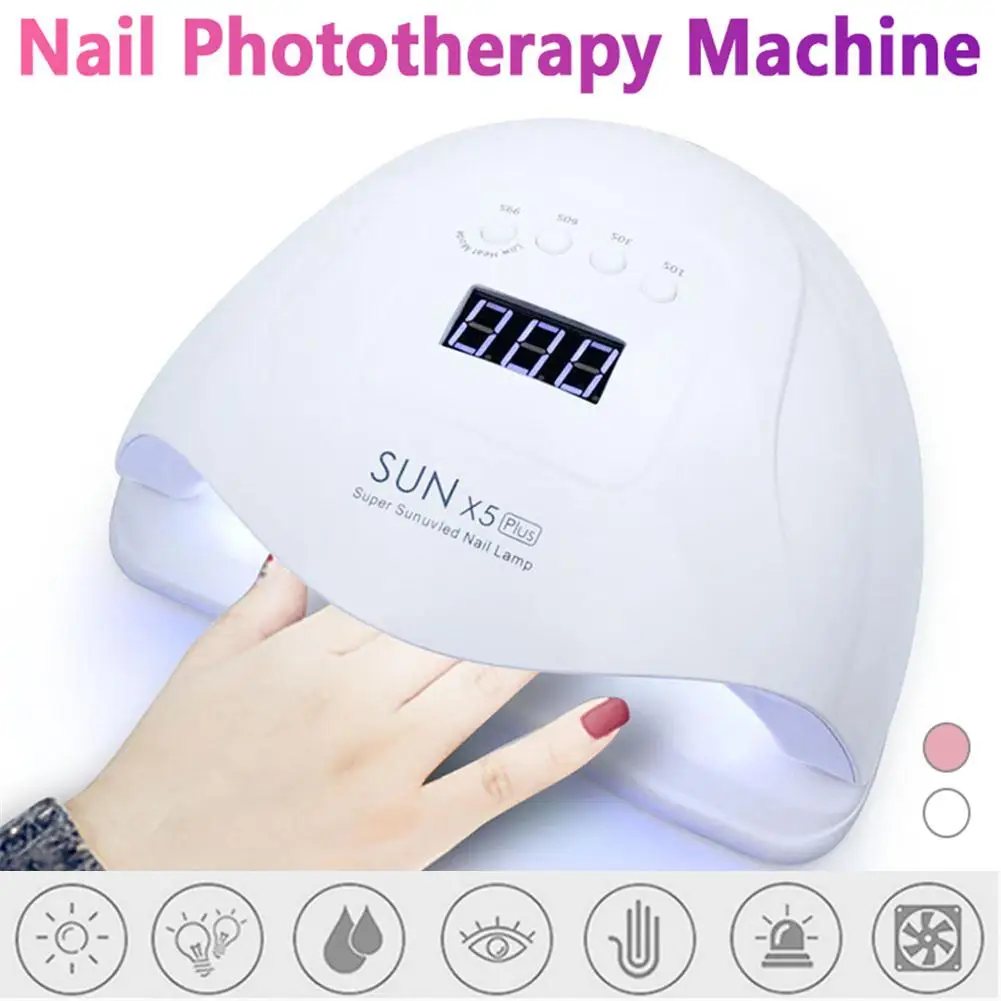 

X5 Plus 80W UV LED Nail Lamp Nail Dryer Double UV lamp to cure UV Gel Nail Polish With Smart Sensor Lamp Timer For Nail