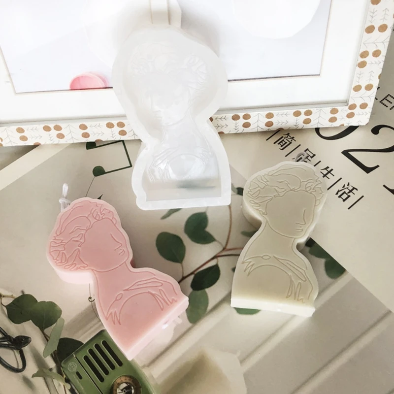 

3D Portrait Epoxy Resin Mold Aromatherapy Candle Silicone Mould DIY Crafts Tool C7AE