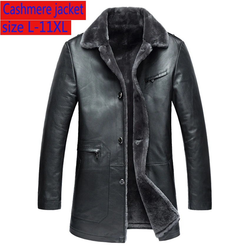 Мужское зимнее пальто из натуральной овечьей кожи роскошная свободная