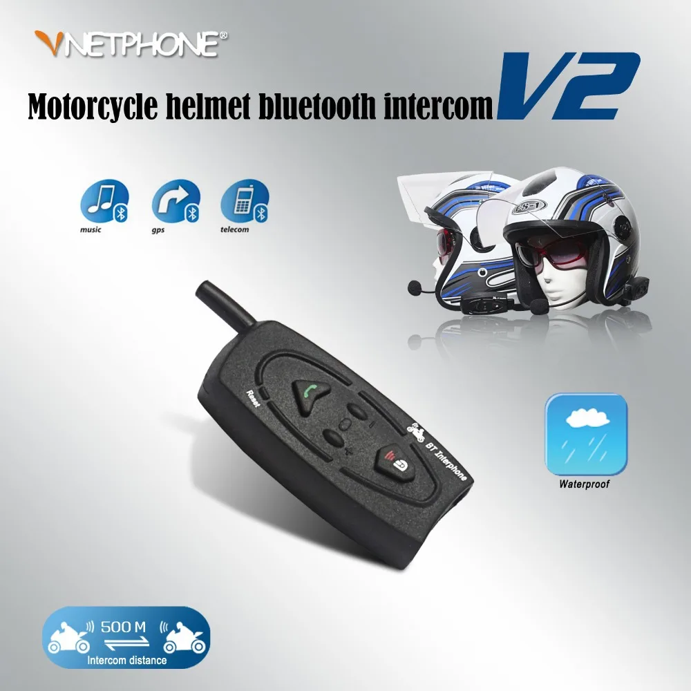 VNETPHONE 500M Motorcycle Intercom Motorbike Wireless Helmet Headset Bluetooth Earphone for Riding Skiing | Автомобили и