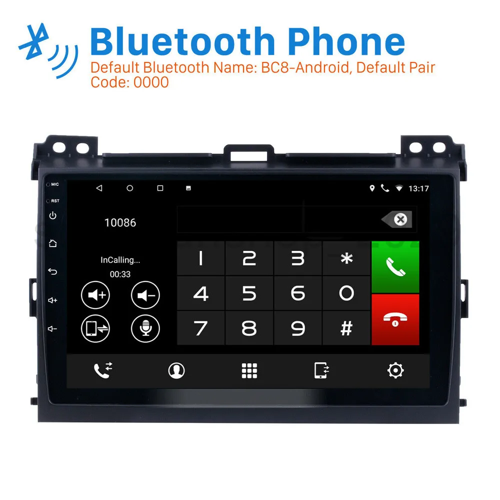 2din Android 9 1 четырехъядерный Автомобильный мультимедийный плеер для Toyota Land Cruiser Prado